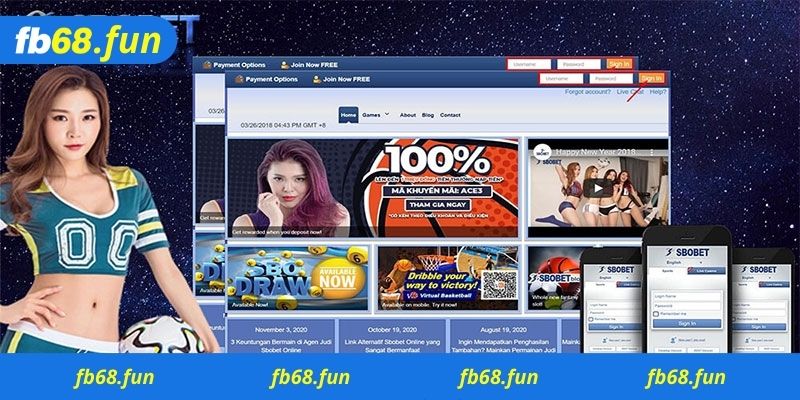 Những lý do điển hình nên chọn tham gia chơi ngay tại SBOBET Fb68